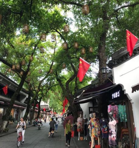 杭州市十大步行街：武林广场/杭州湖滨步行街/新华路丝绸特色街/吴山夜市/河坊街/南宋御街/信义坊/小河直街/四季青服装街/万象城购物中心