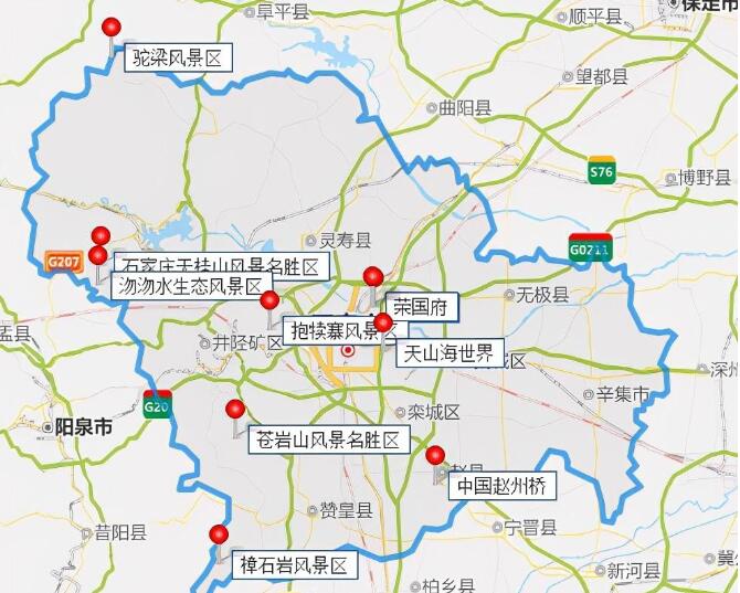 石家庄旅游地图景点大全（石家庄旅游地图景点大全图片）