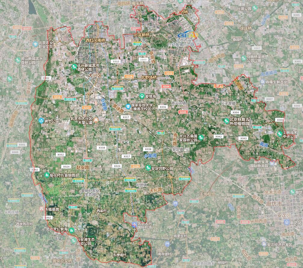 北京市16个行政区划地图