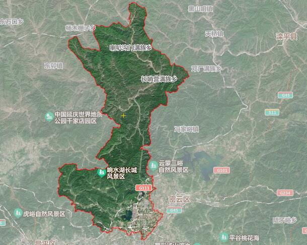 北京市16个行政区划地图