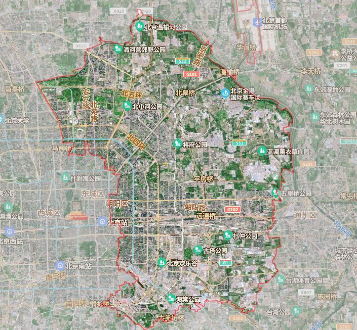 北京市16个行政区划地图