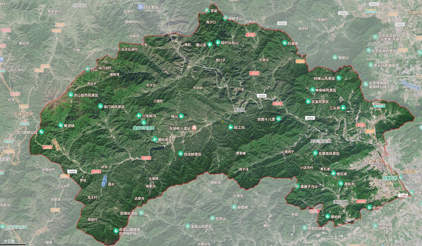 北京市16个行政区划地图