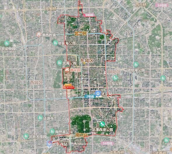 北京市16个行政区划地图